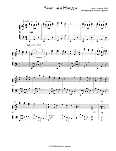Away in a Manger (Advanced Piano)