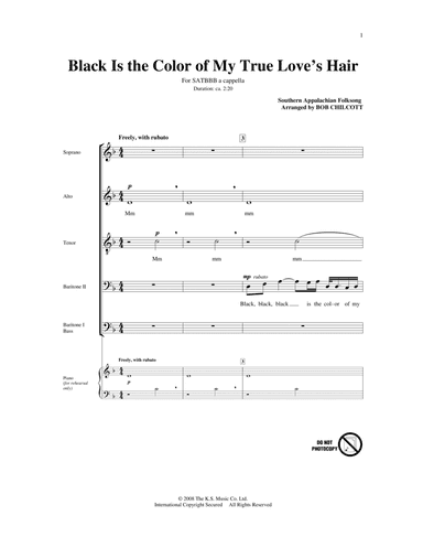 Black Is The Color Of My True Love's Hair