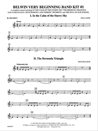 Belwin Very Beginning Band Kit #1: 1st B-flat Trumpet