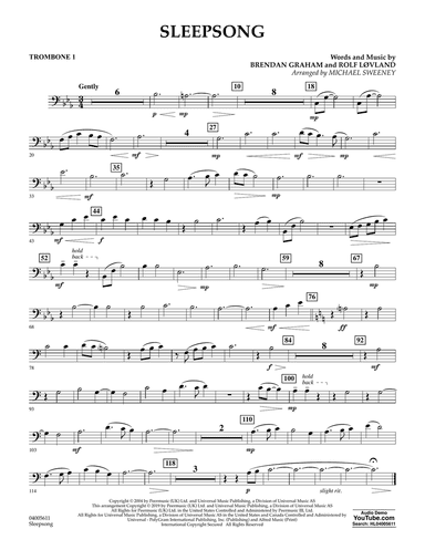 Sleepsong (arr. Michael Sweeney) - Trombone 1