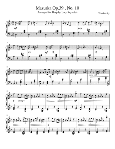 Mazurka Op.39, No.10