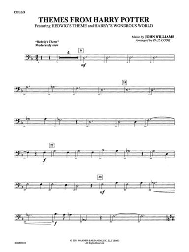 Harry Potter, Themes from: Cello