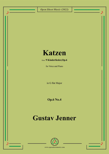 Jenner-Katzen,in G flat Major,Op.6 No.4