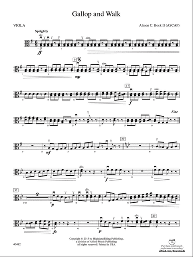 Gallop and Walk: Viola