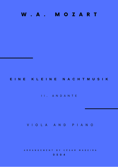 Eine Kleine Nachtmusik (2 mov.) - Viola and Piano (Full Score)