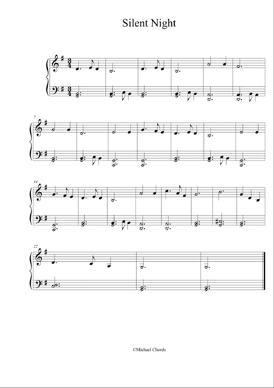 silent night EASY PIANO