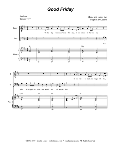 Good Friday (Duet for Tenor and Bass Solo)