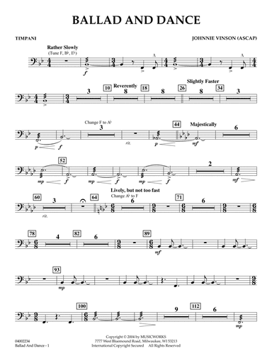 Ballad And Dance - Timpani