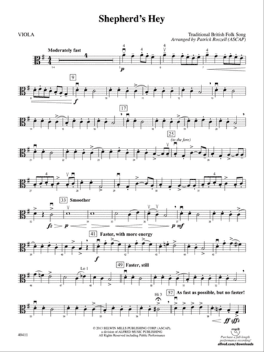 Shepherd's Hey: Viola