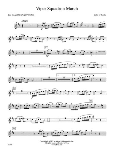 Viper Squadron March: 2nd E-flat Alto Saxophone