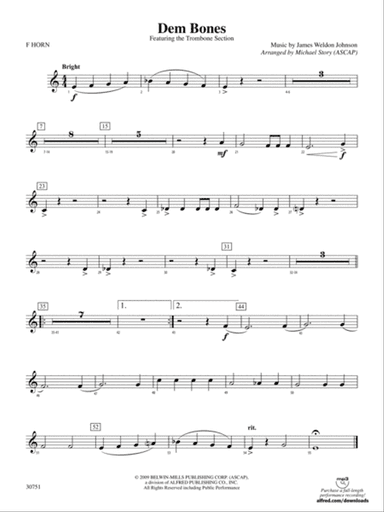 Dem Bones: 1st F Horn