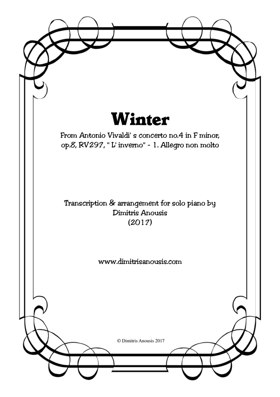 Vivaldi's "Winter" for solo piano