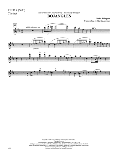 Bojangles: Solo Clarinet