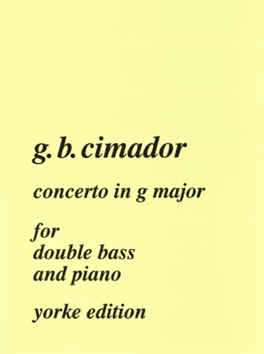 Concerto in G major. DB & Pf