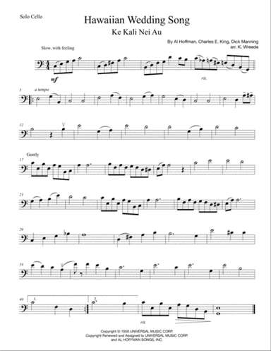 The Hawaiian Wedding Song (ke Kali Nei Au)