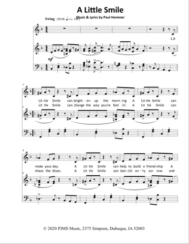 A Little Smile - vocal - piano