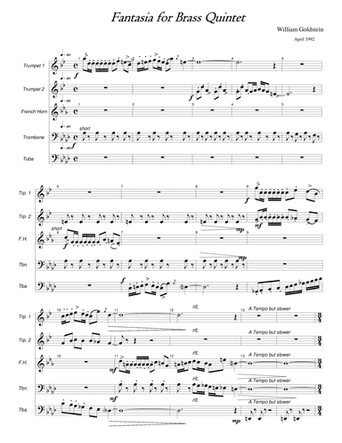 Fantasia for Brass Quintet