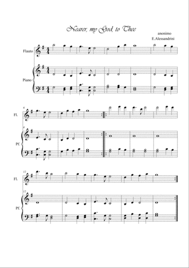 Nearer my God to the. Flute and piano