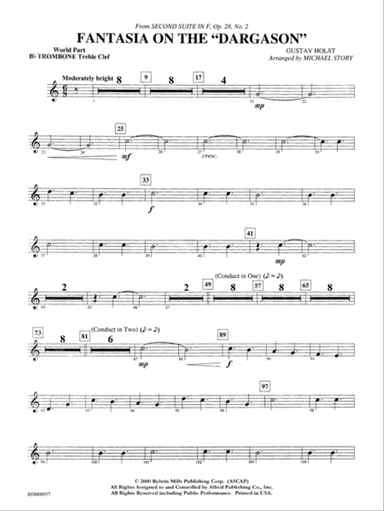 Fantasia on the "Dargason": WP 1st B-flat Trombone T.C.