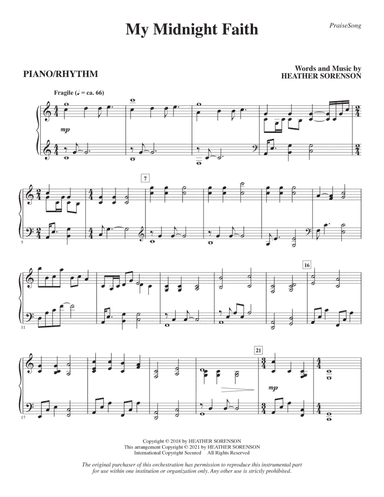 My Midnight Faith - Piano/Rhythm