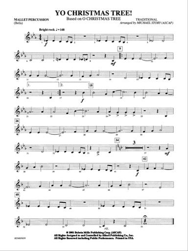 Yo Christmas Tree! (based on "O Christmas Tree"): Mallets