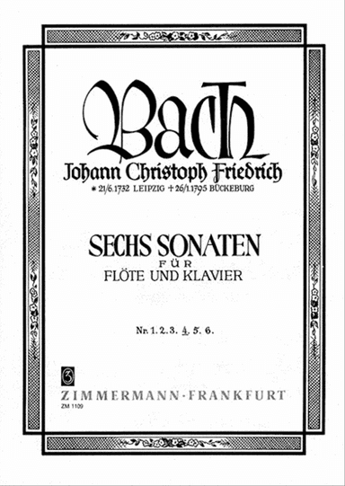 Six Sonatas BR B18/ Wf VIII:3/4