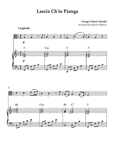 Lascia Ch'io Pianga (Let Me Weep)