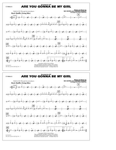 Are You Gonna Be My Girl (arr. Paul Murtha) - Cymbals