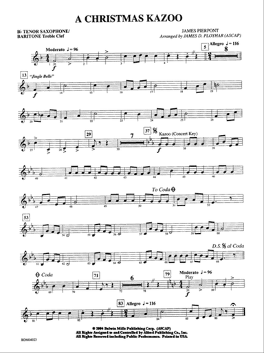 A Christmas Kazoo: B-flat Tenor Saxophone