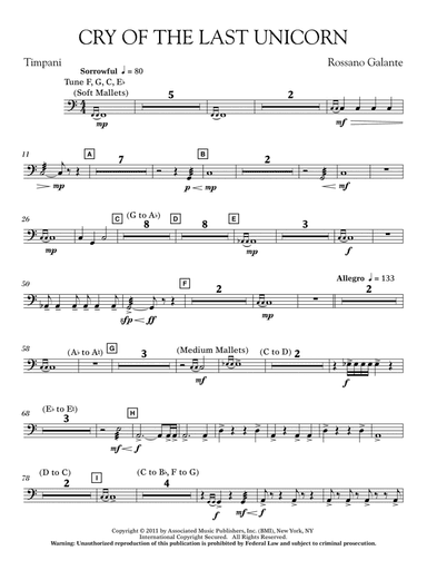 Cry Of The Last Unicorn - Timpani