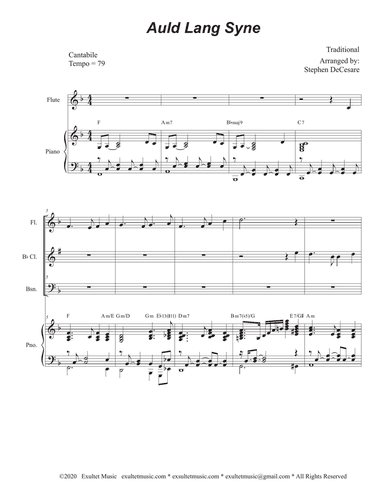 Auld Lang Syne (Woodwind Quartet and Piano)