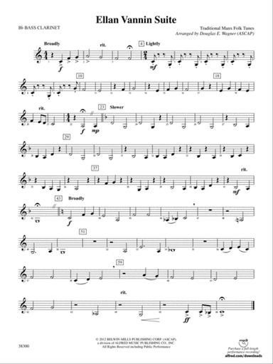 Ellan Vannin Suite: B-flat Bass Clarinet