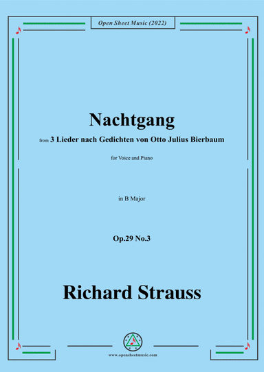 Richard Strauss-Nachtgang,in B Major,Op.29 No.3