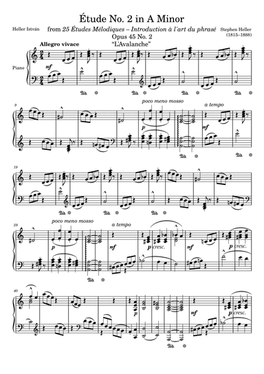Etude Opus 45 No. 2 in A Minor