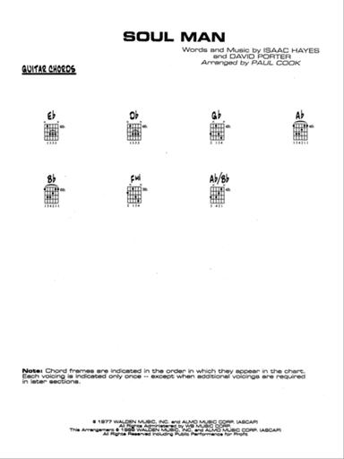 Soul Man: Guitar Chords