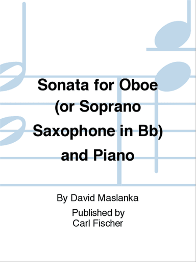 Sonata for Oboe (or Soprano Saxophone in Bb) and Piano