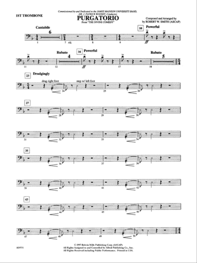 Purgatorio (from The Divine Comedy): 1st Trombone