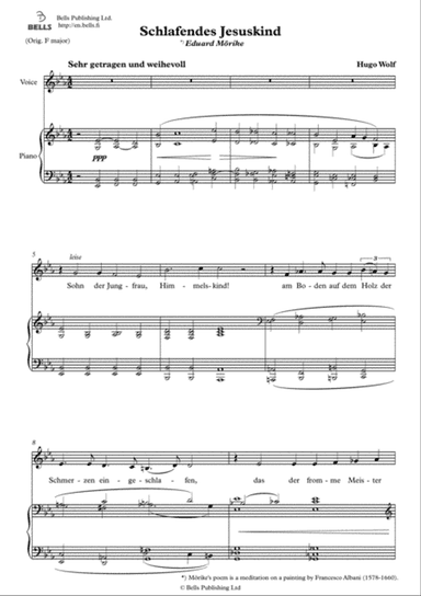 Schlafendes Jesuskind (E-flat Major)