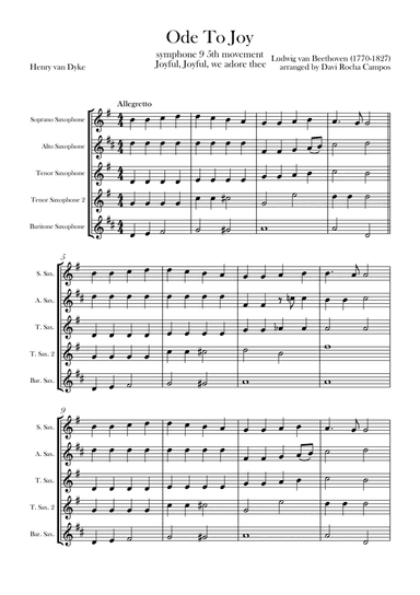 Ode To joy (Symphony 9 5th movement)