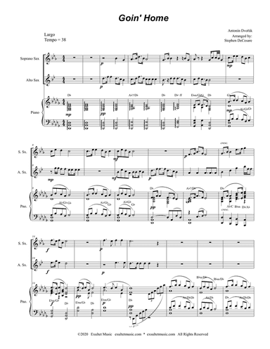 Goin' Home (Duet for Soprano and Alto Saxophone)