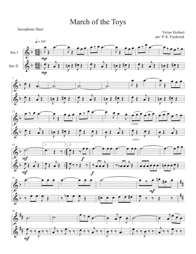 March of the Toys (Saxophone Duet)