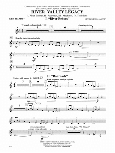 River Valley Legacy (I. River Echoes, II. Railroads, III. Machines, IV. Traditions): 2nd B-flat Trumpet