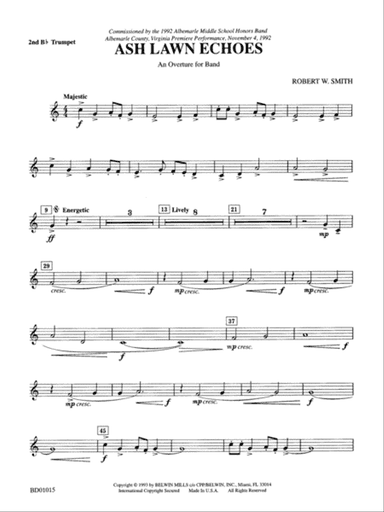 Ash Lawn Echoes (An Overture for Band): 2nd B-flat Trumpet