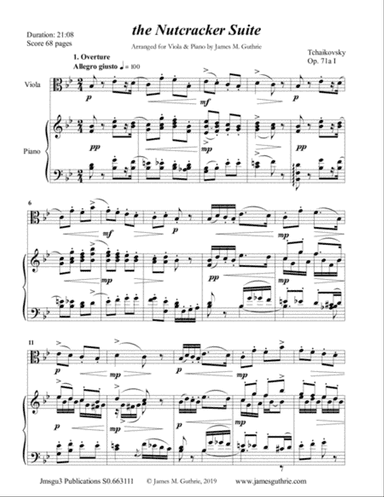 Tchaikovsky: The Complete Nutcracker Suite for Viola & Piano