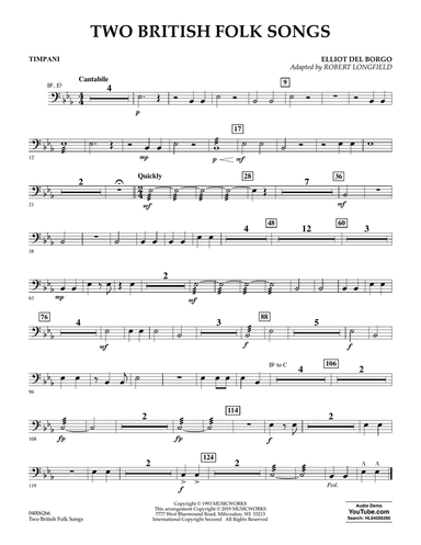 Two British Folk Songs (arr. Robert Longfield) - Timpani