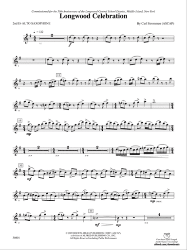 Longwood Celebration: 2nd E-flat Alto Saxophone