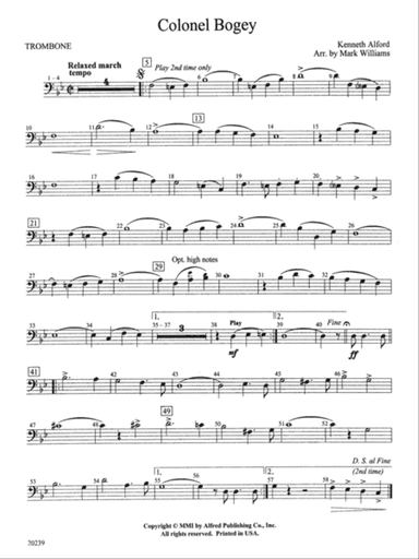 Colonel Bogey: 1st Trombone