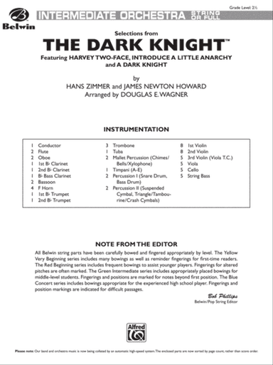 The Dark Knight, Selections from: Score