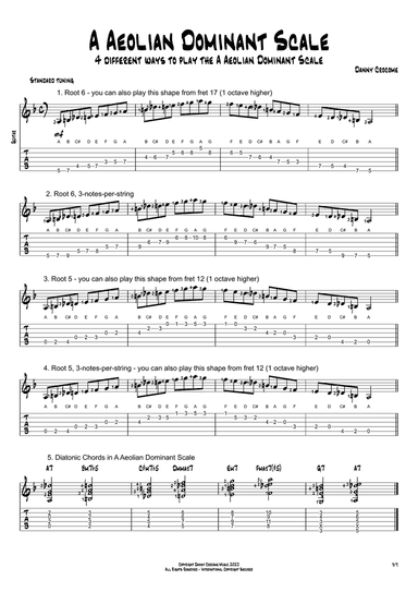 A Aeolian Dominant Scale (4 Ways to Play)