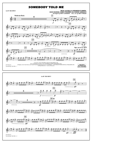 Somebody Told Me (arr. Conaway & Fingers) - 1st Bb Trumpet